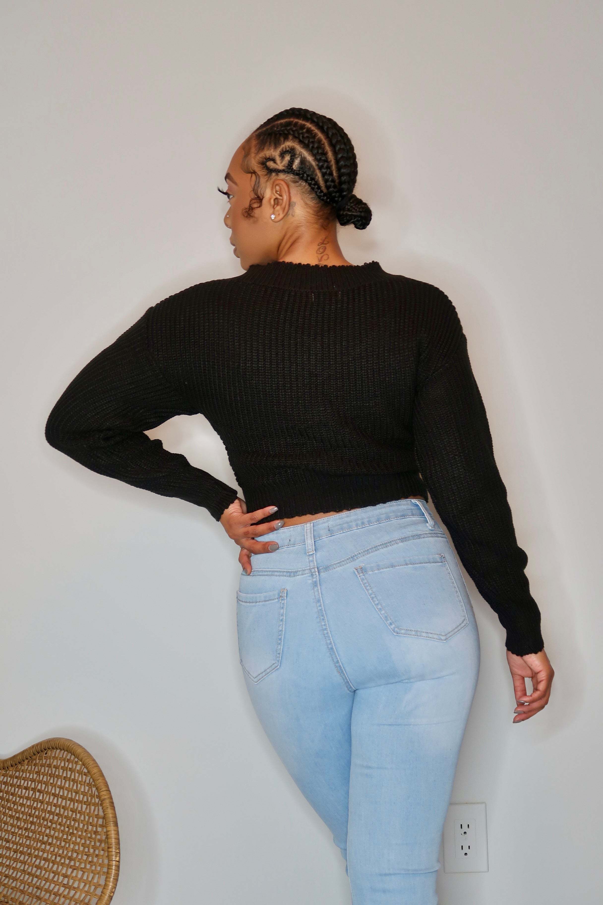 Cropped hot sale tight sweater